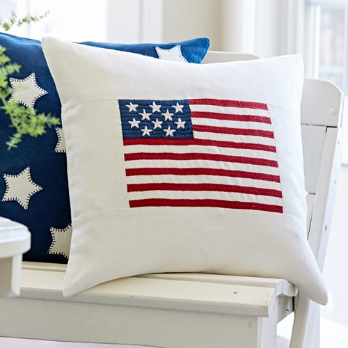 White Flag Porch Pillow