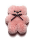 Sheepskin Little Cuddle Teddy Bear in Rose