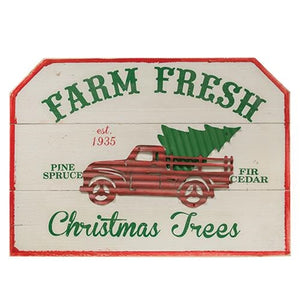 Christmas "Farm Fresh Christmas Trees" Sign