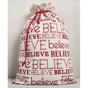 Large "Believe" Gift Sack
