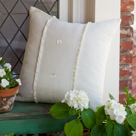 Hampton Cream Porch Pillow