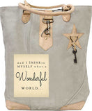And I Think To Myself, What a Wonderful World Tan Tote