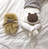 Sheepskin Little Cuddle Teddy Bear in Honey