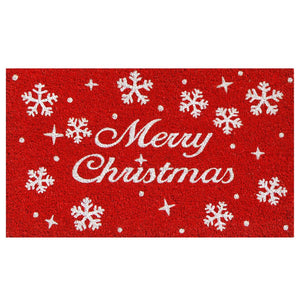 Merry Christmas Snowflake Doormat