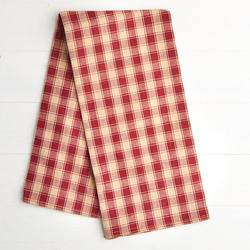 Red and Cream mini checked dish towel