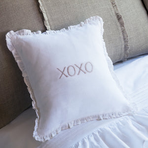 Embroidered XOXO Pillow